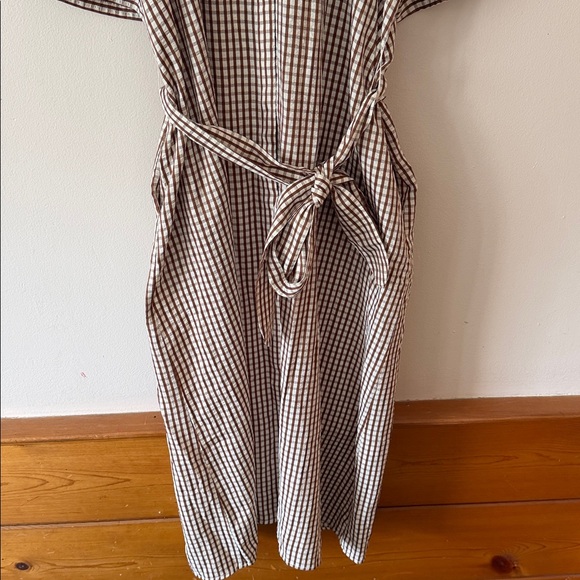 Pomander Place Brown Gingham Seersucker Zacara Dress Size XXL - Picture 8 of 11